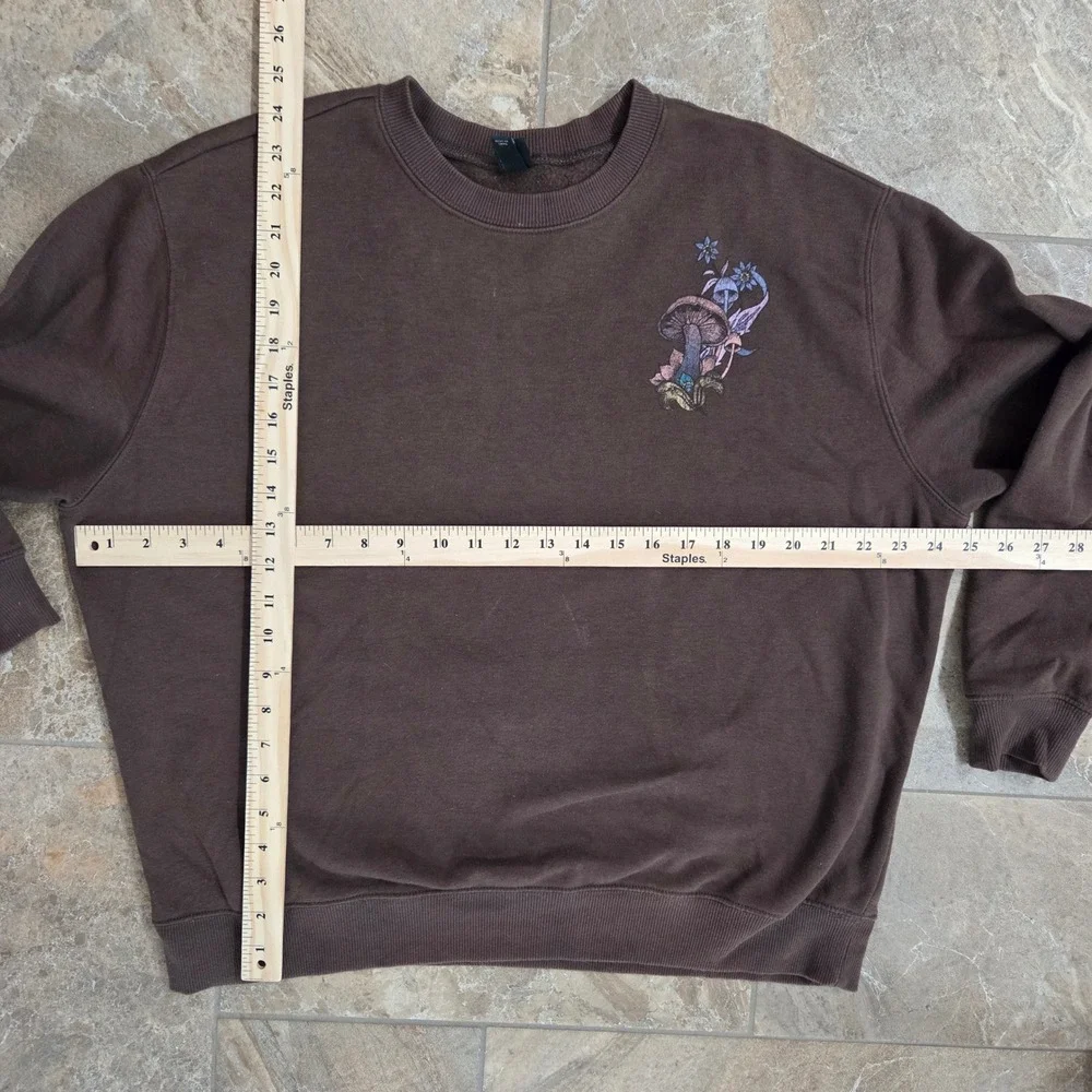 Wild‎ Fable Brown Mushroom Bloom As You Are Graphic Sweatshirt S Cottagecore - Picture 6 of 7